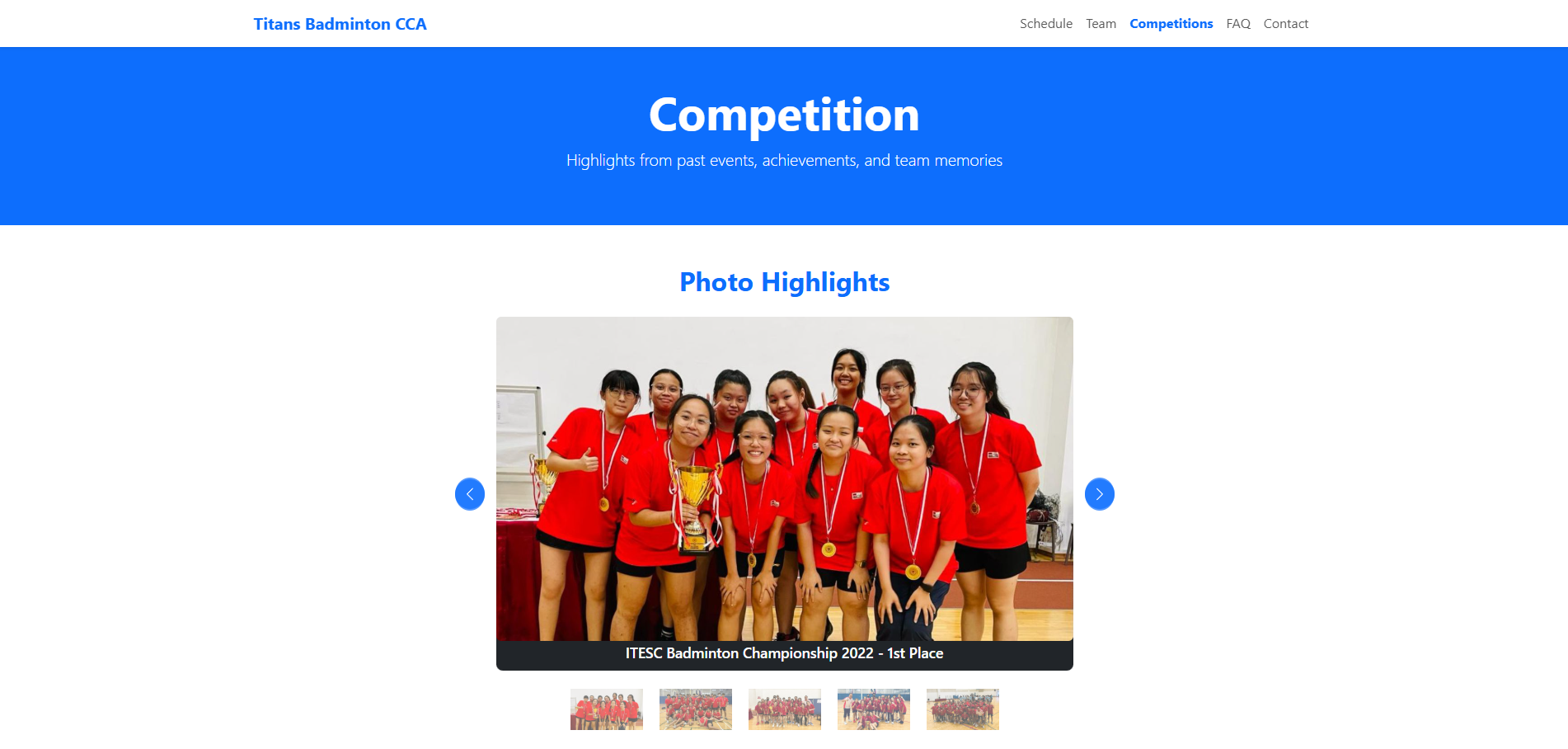 Competitions Page